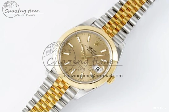 MiroTime 0124 Breathable DateJust 41 SS YG Polished Bezel KING 1:1 Best Edition 904L Steel YG Dial on Jubilee Bracelet VR 2221